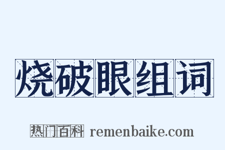 烧破眼组词是什么意思的图片